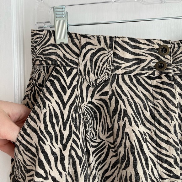 Vintage High Waisted Zebra Print Women's Shorts - Picture 6 of 7